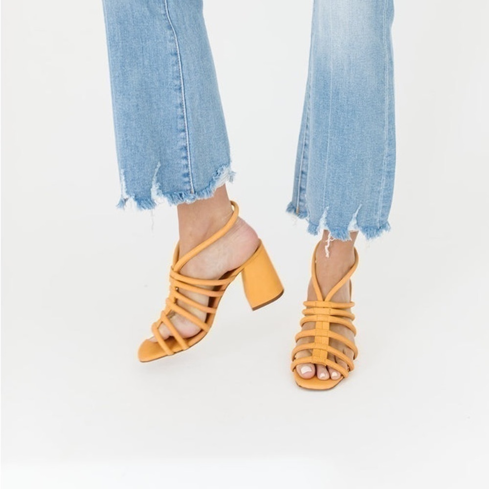 Free People Women’s Colette Sandal hot orange size 39 /9 - Picture 2 of 15